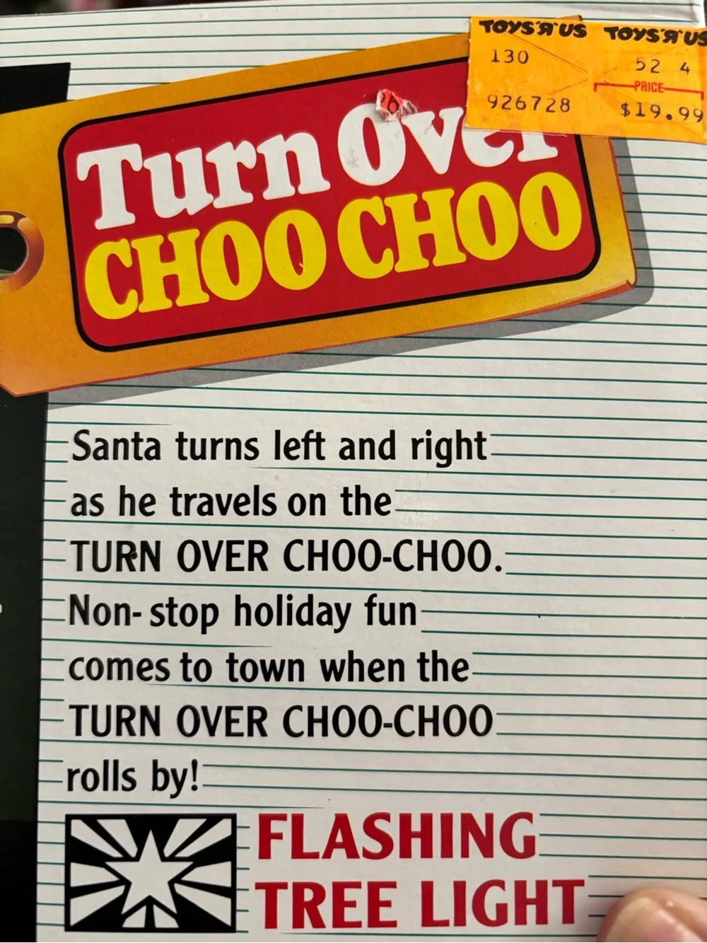 VTG 1991 New Bright Turn Over Choo Choo Christmas Train No 130 Box WORKING